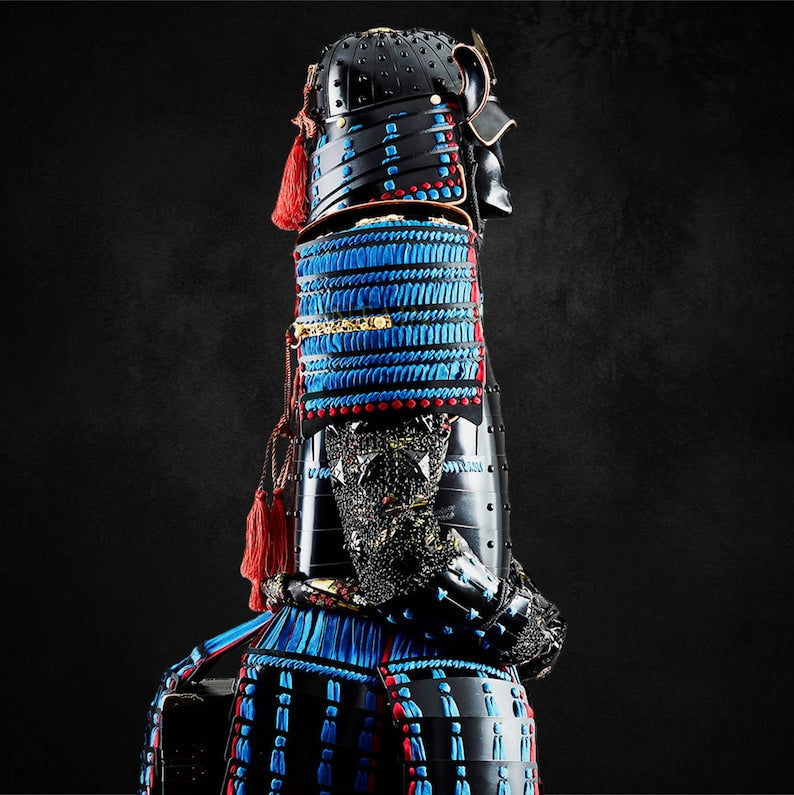 Black and Blue Samurai Armor
